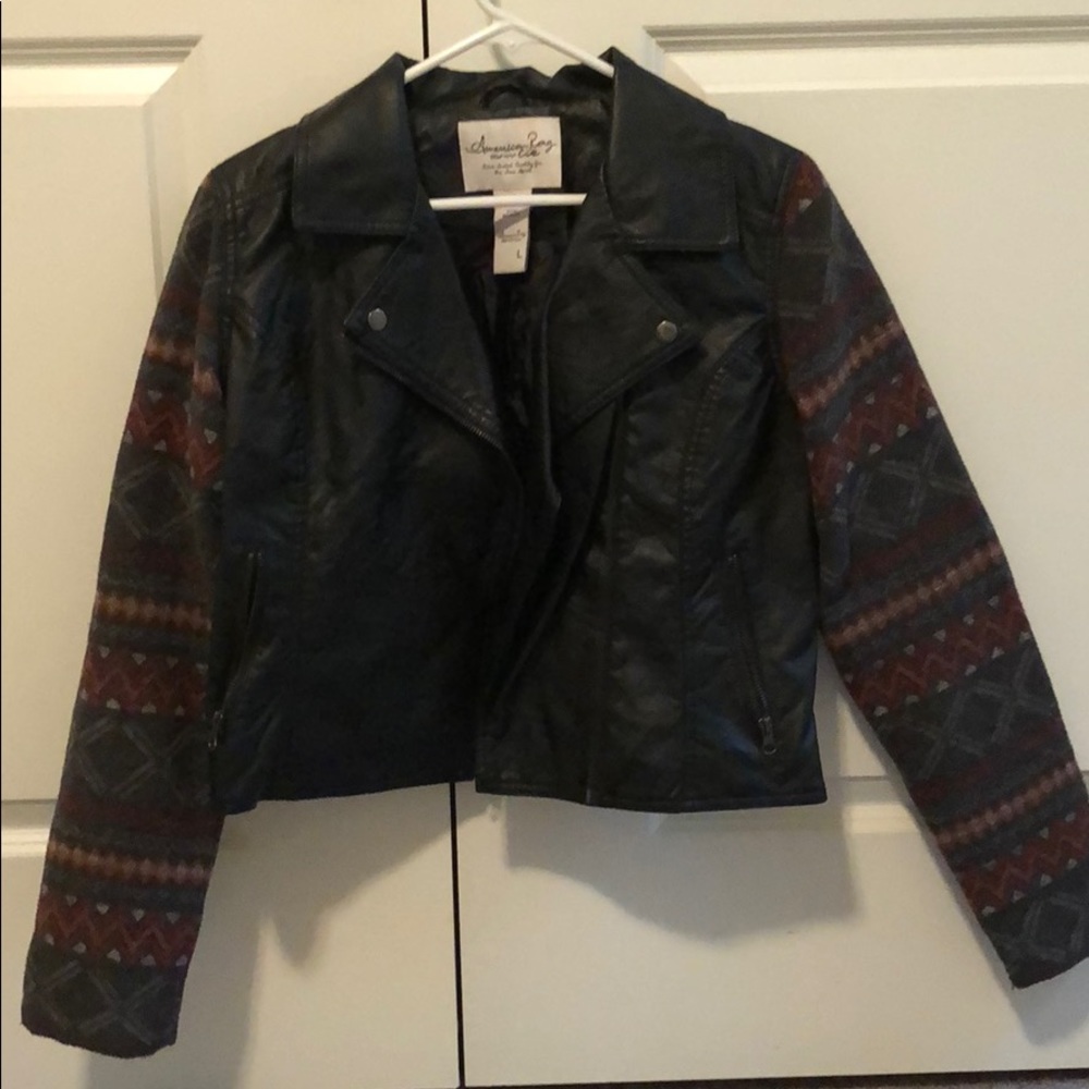 Leather moto jacket